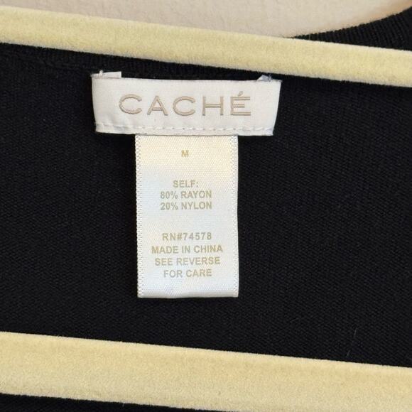 CACHE Wrap Sweater Black Medium - Picture 8 of 8
